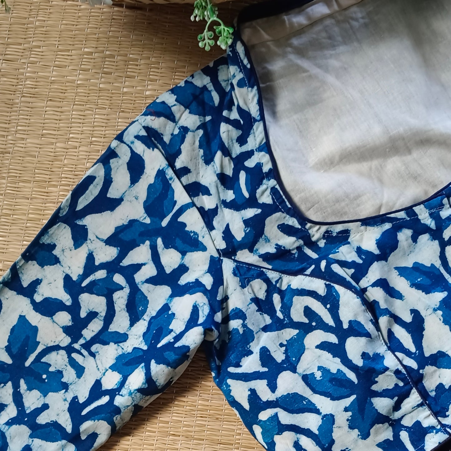 Indigo Kalamkari Cotton  Blouse