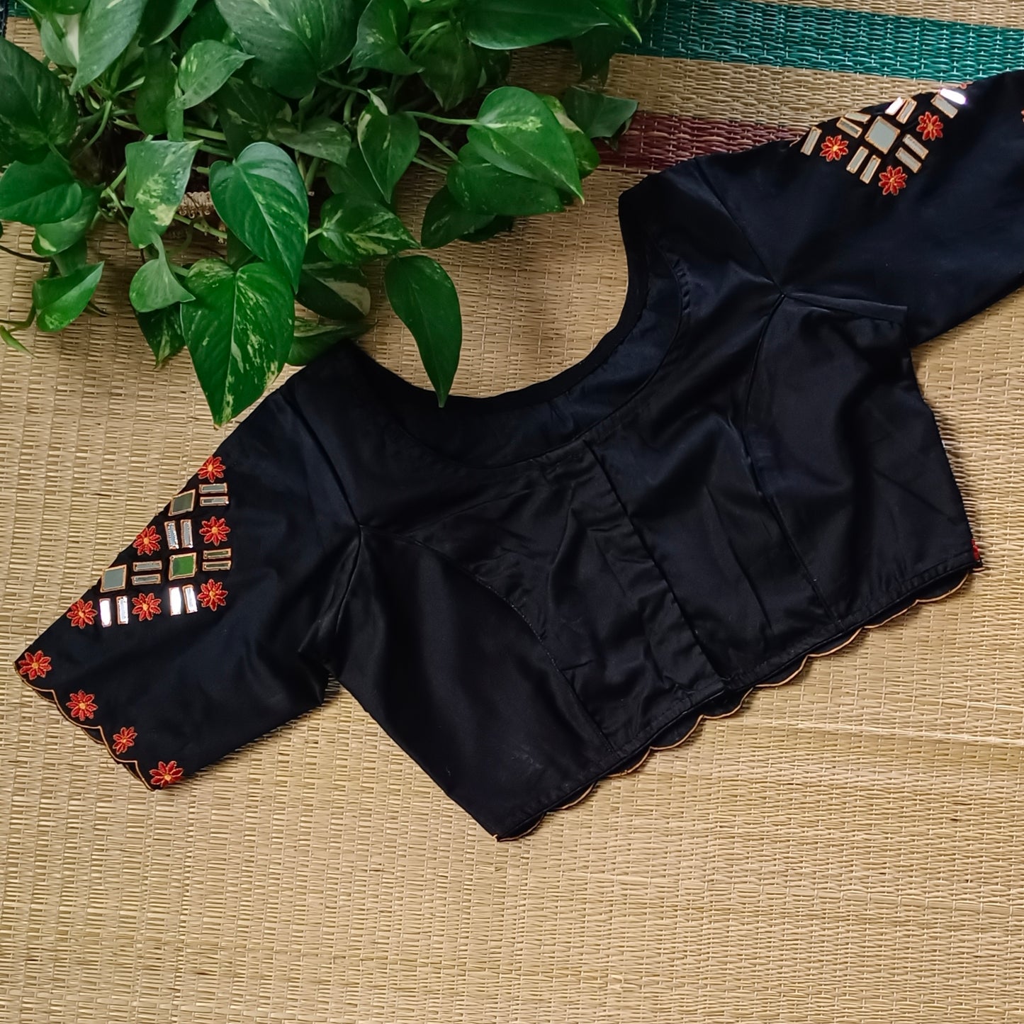 Black Mirrorwork Blouse