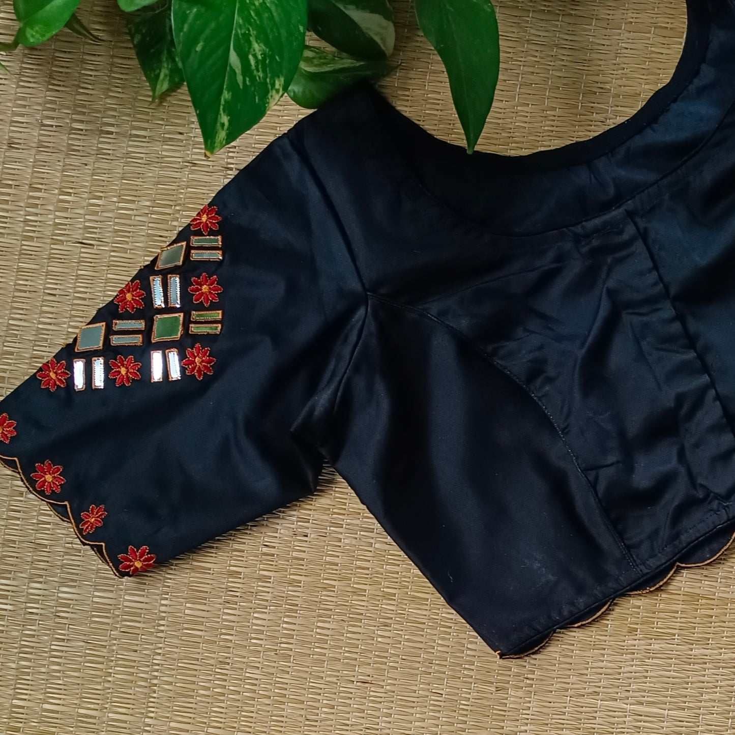 Black Mirrorwork Blouse