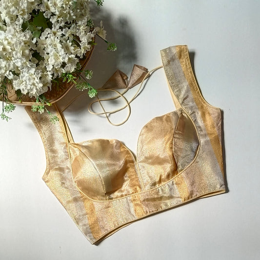 Golden 4 Sweetheart Neck Sleeveless Blouse