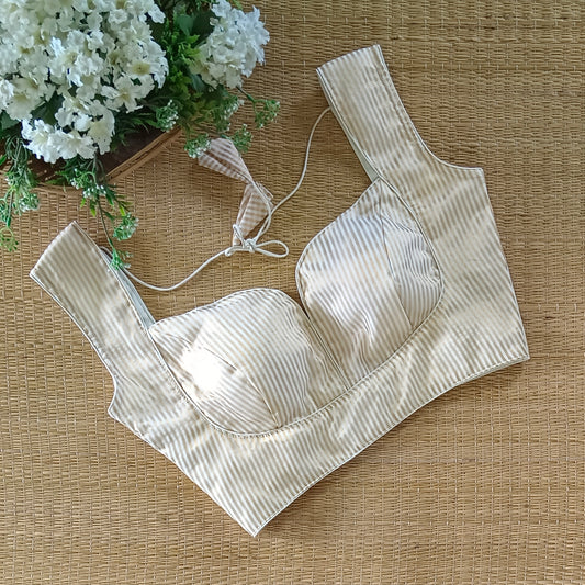 Golden 2 Sweetheart Neck Sleeveless Blouse