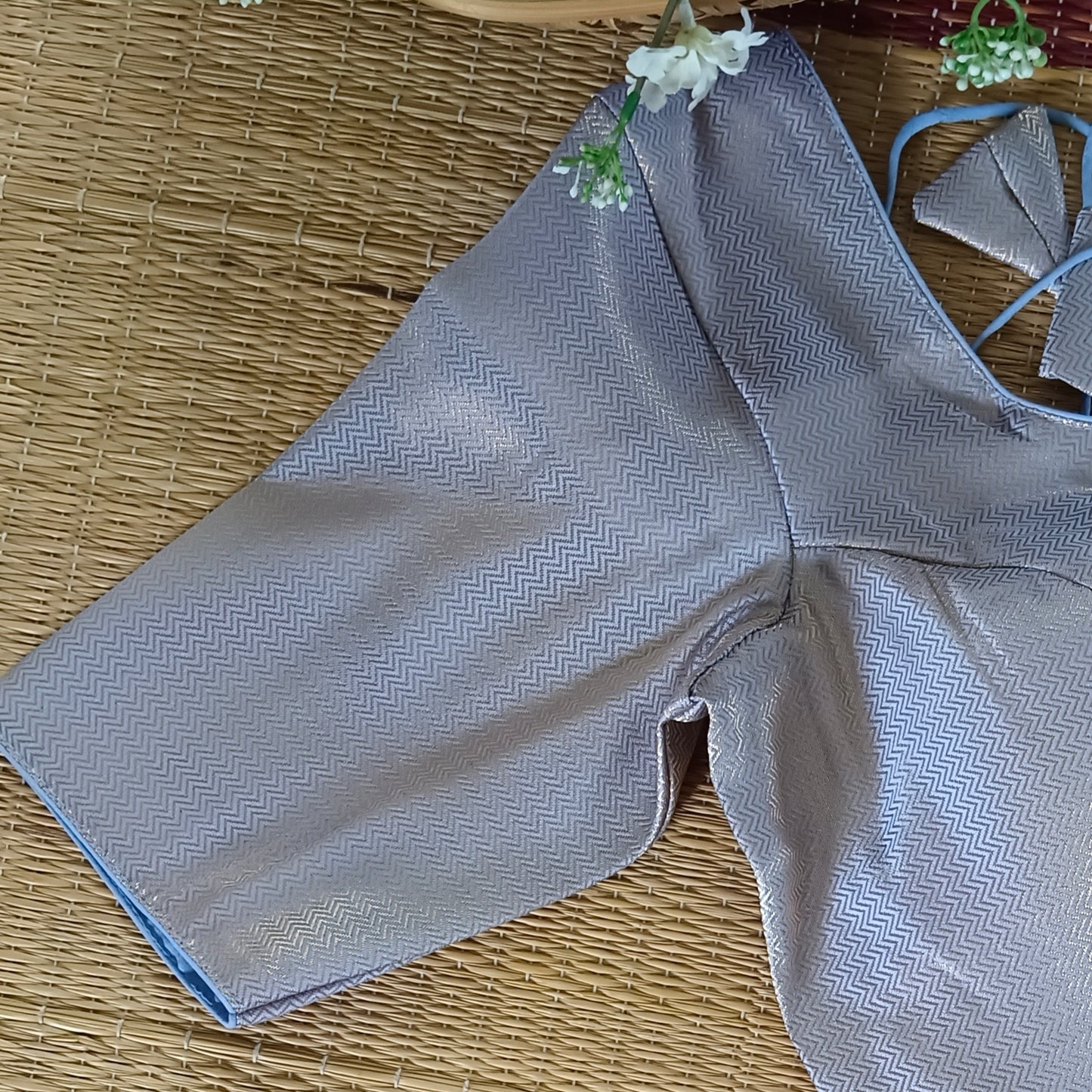 Classic Lilac Brocade Blouse(assorted)