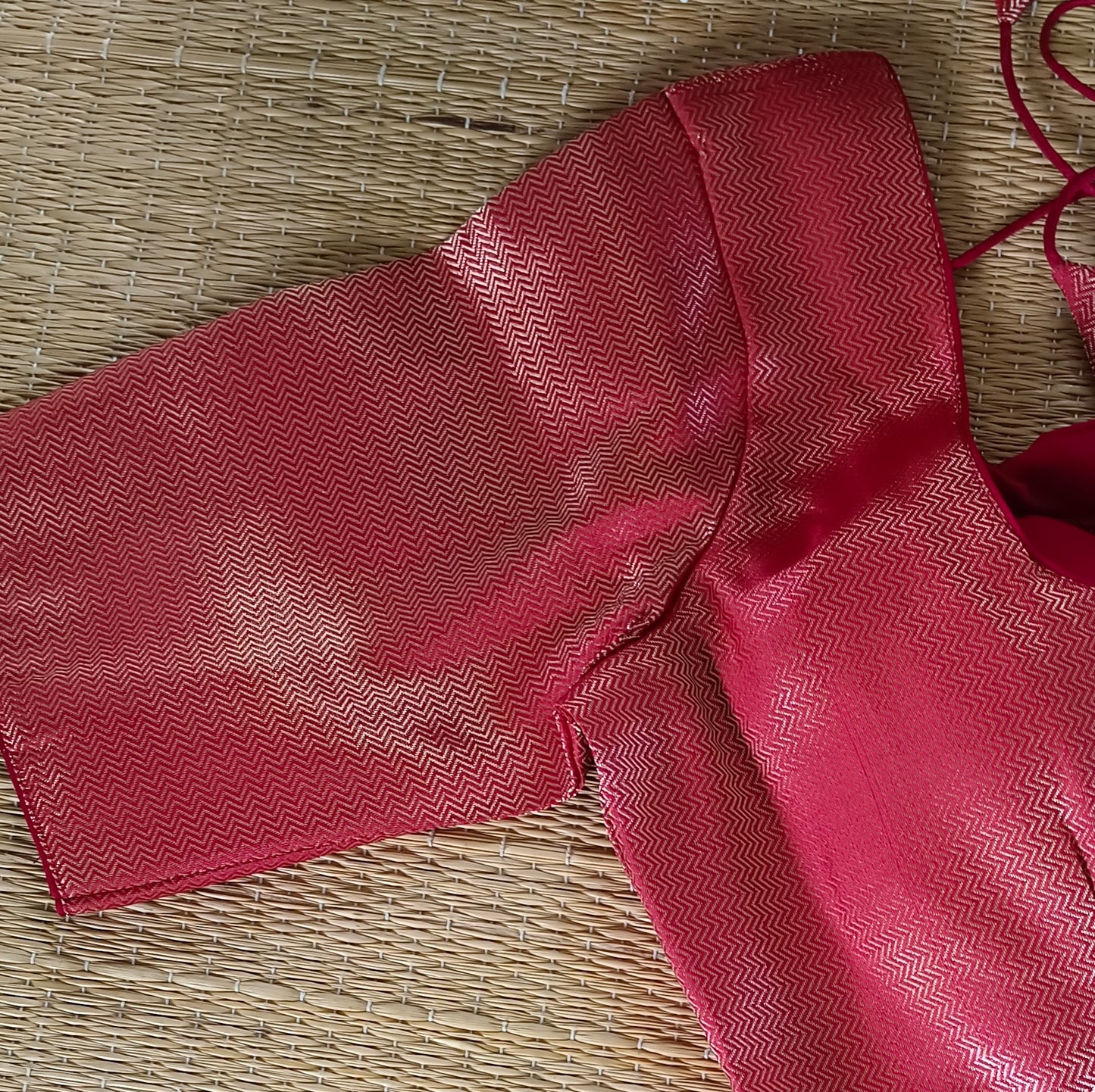 Classic Dark Red Brocade Blouse( assorted)