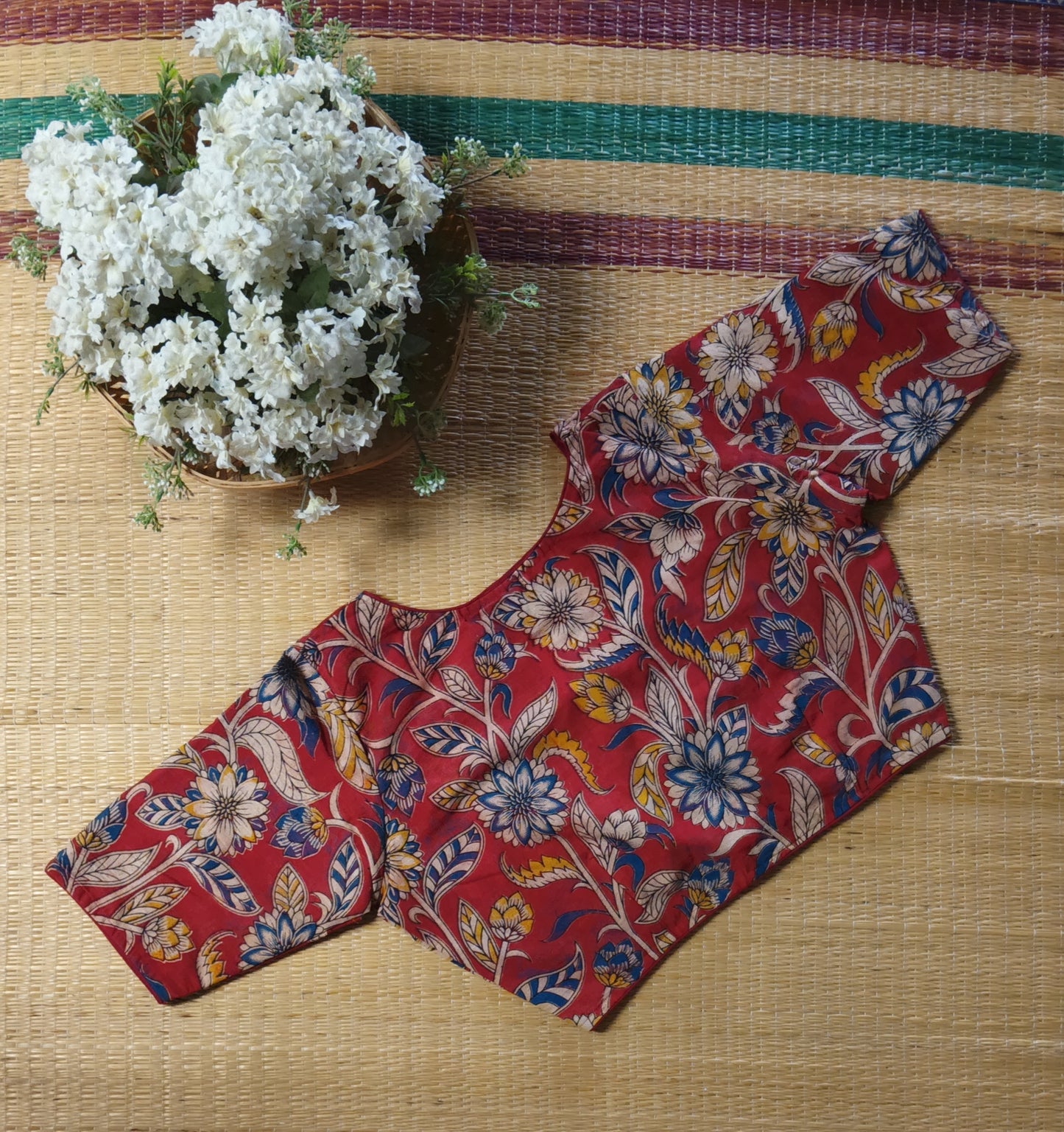 Maroon 1 Kalamkari Cotton Blouse