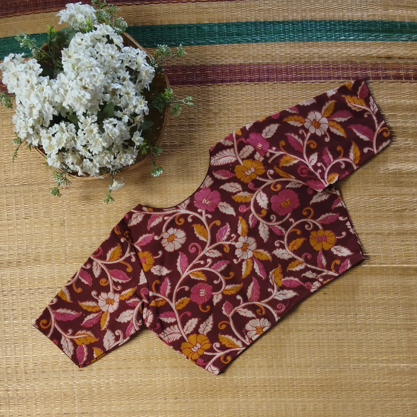 Maroon 3 Kalamkari Cotton Blouse