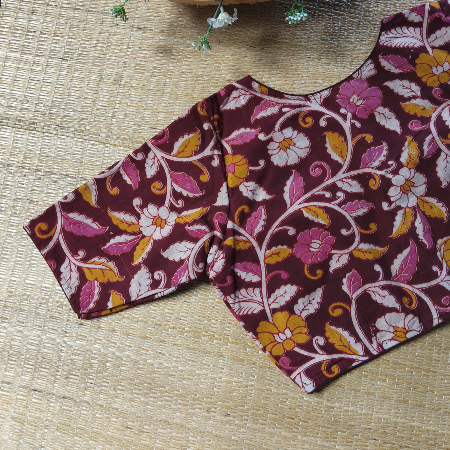 Maroon 3 Kalamkari Cotton Blouse