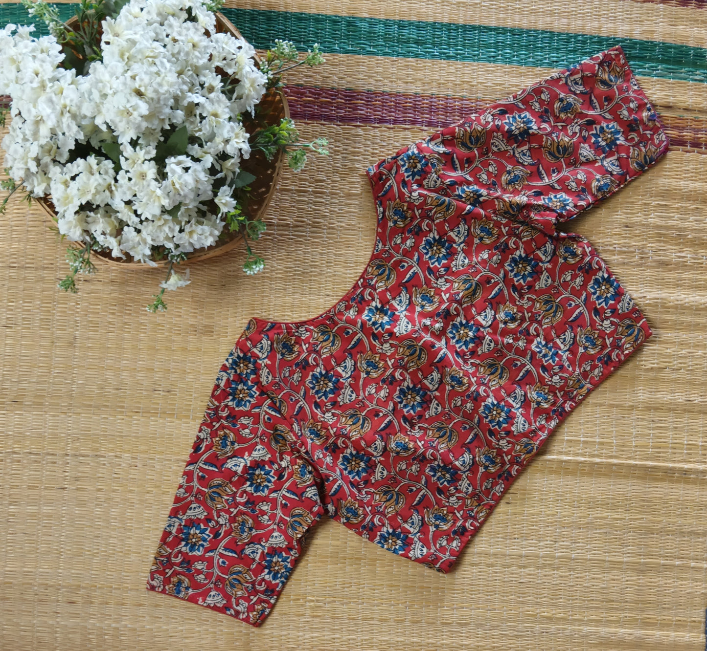 Maroon 4 Kalamkari Cotton Blouse