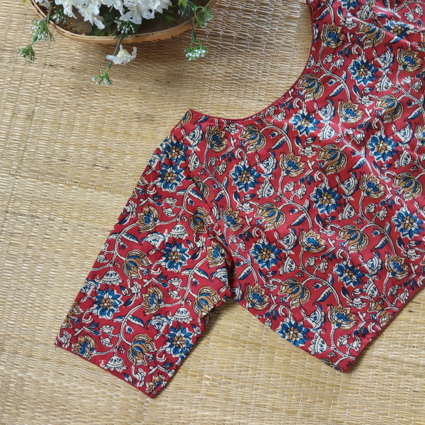 Maroon 4 Kalamkari Cotton Blouse