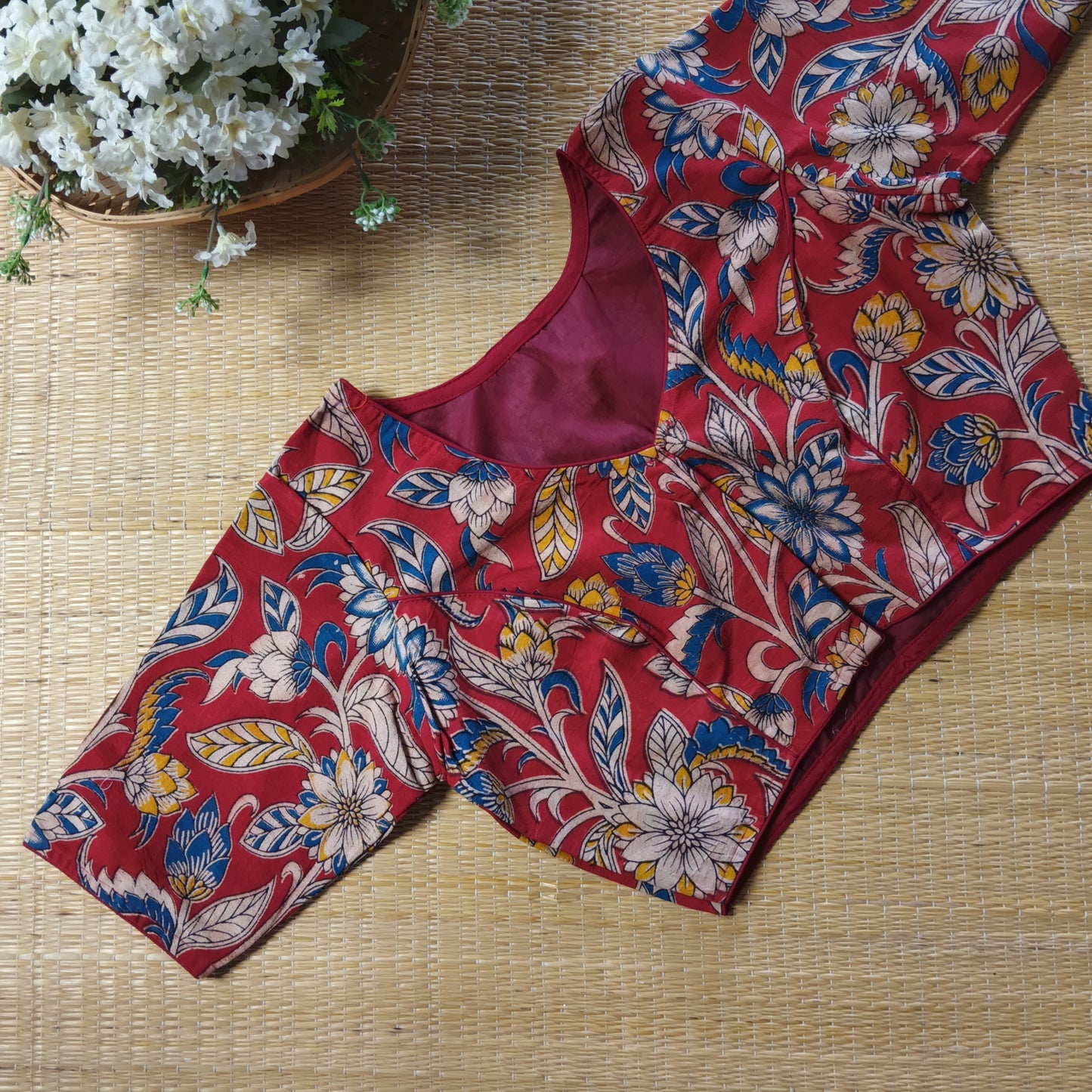 Maroon 1 Kalamkari Cotton Blouse