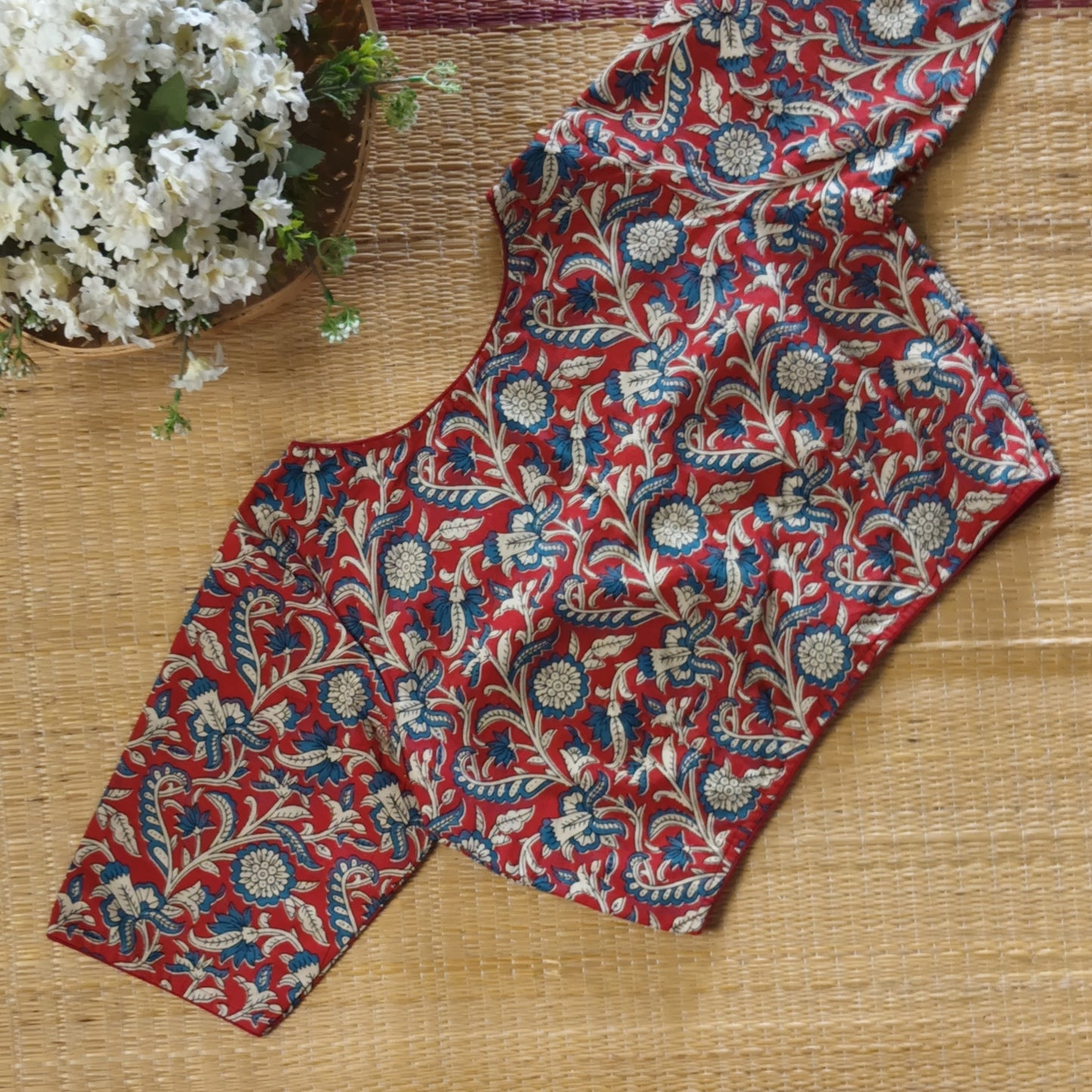 Maroon 2 Kalamkari Cotton Blouse