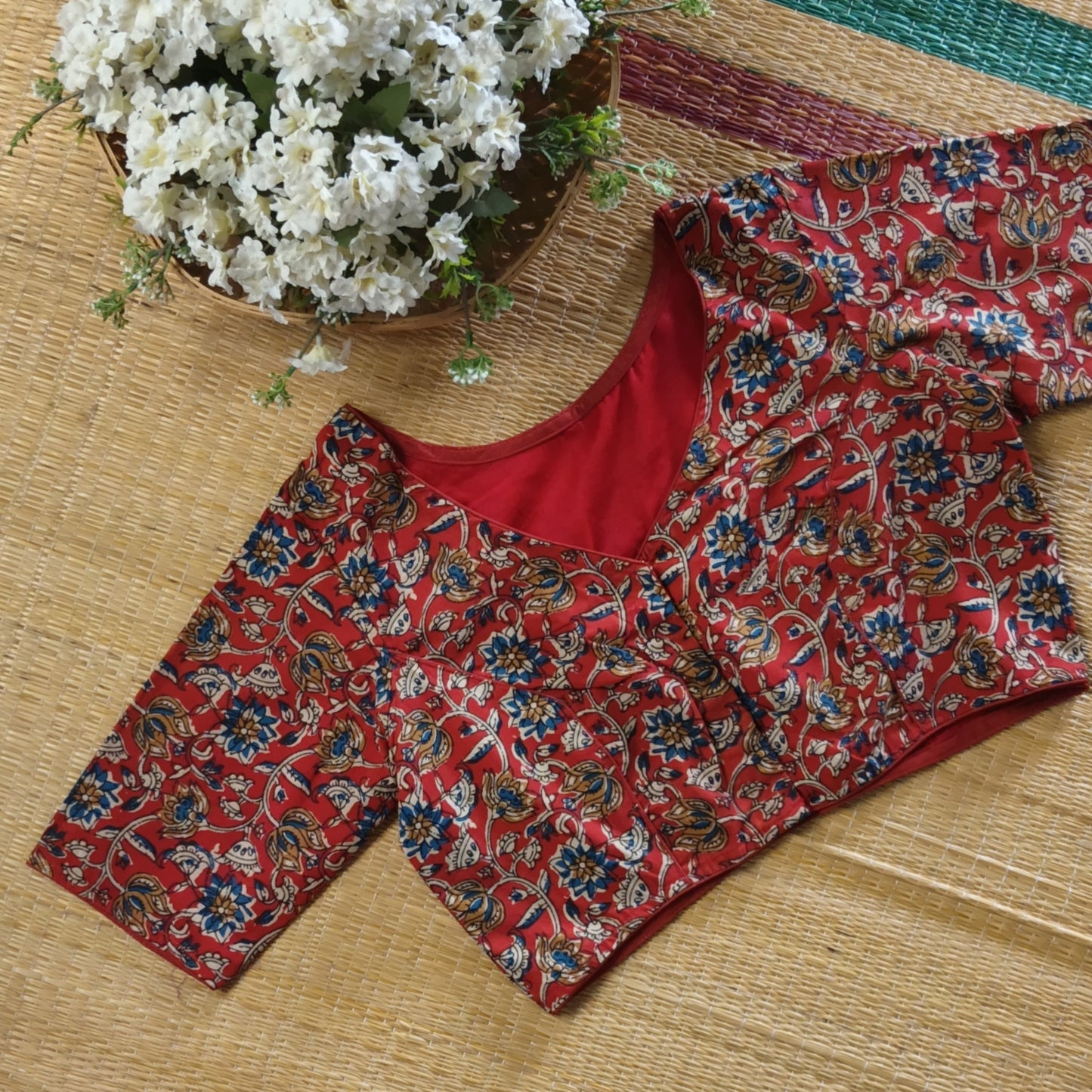 Maroon 4 Kalamkari Cotton Blouse