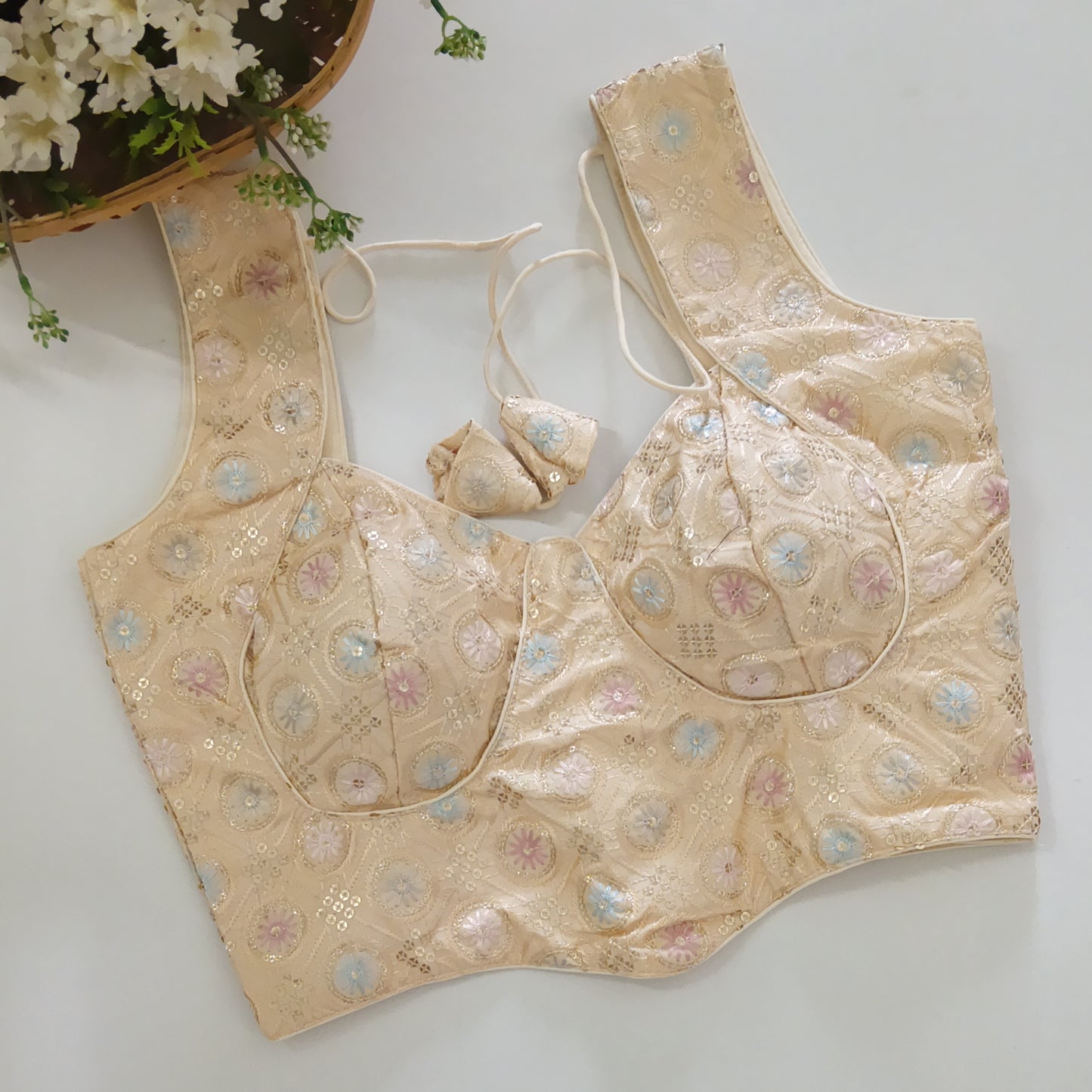 Pastel Golden Corset Blouse