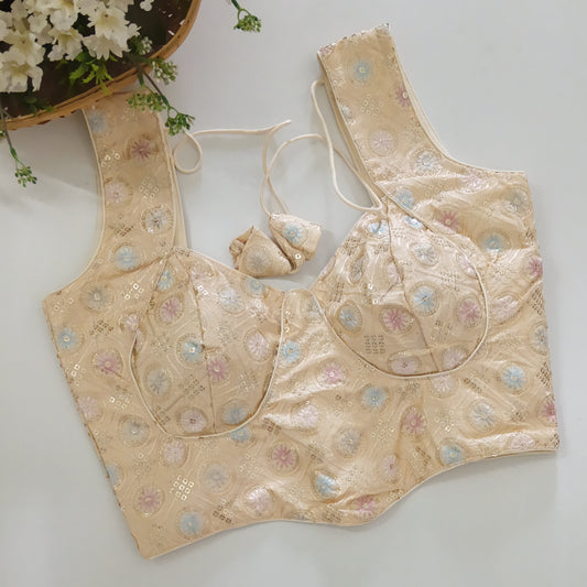 Pastel Golden Corset Blouse