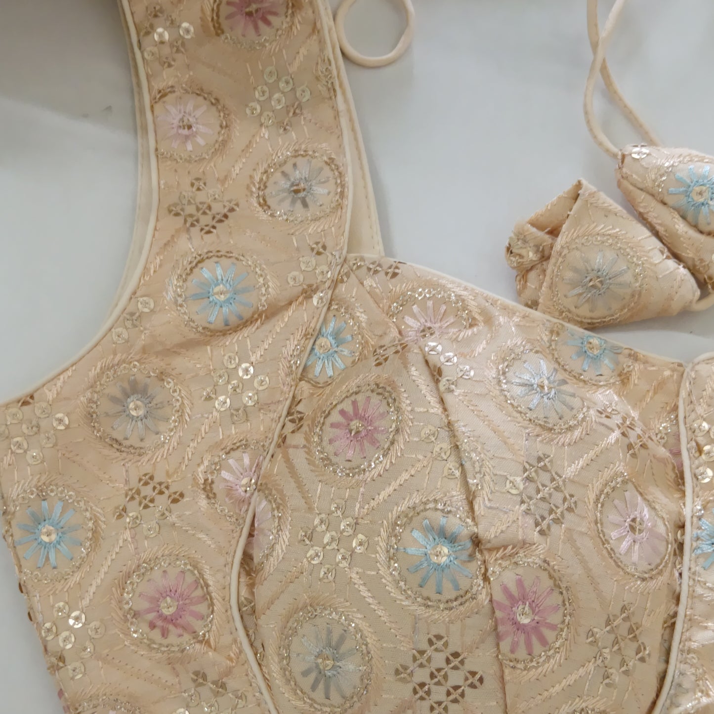 Pastel Golden Corset Blouse