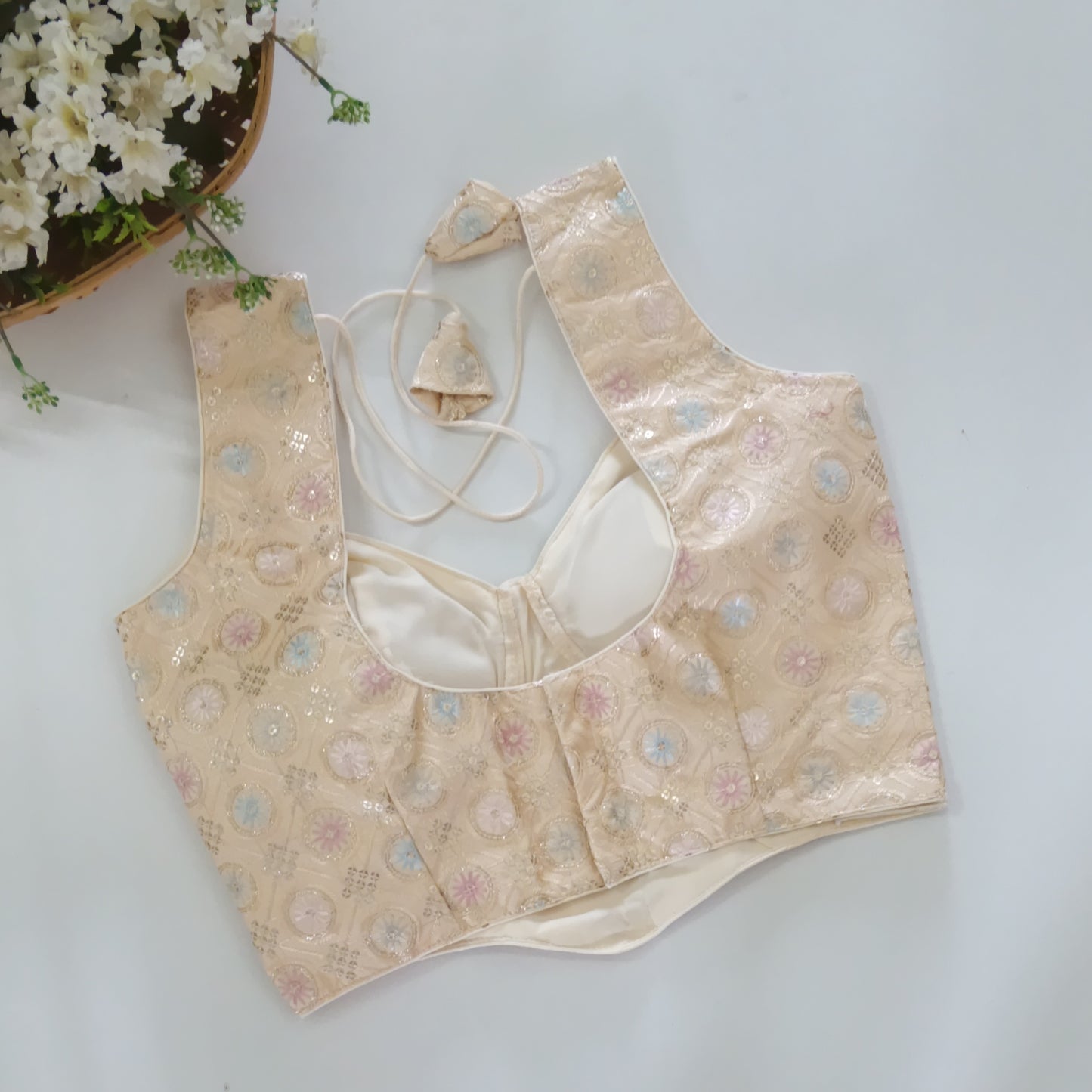 Pastel Golden Corset Blouse