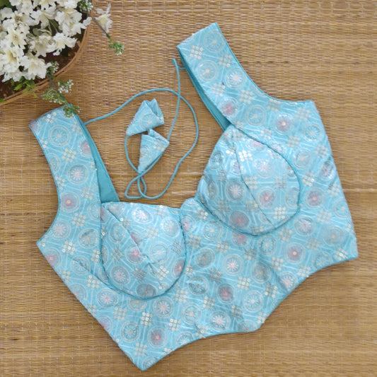 Pastel Blue Corset Blouse