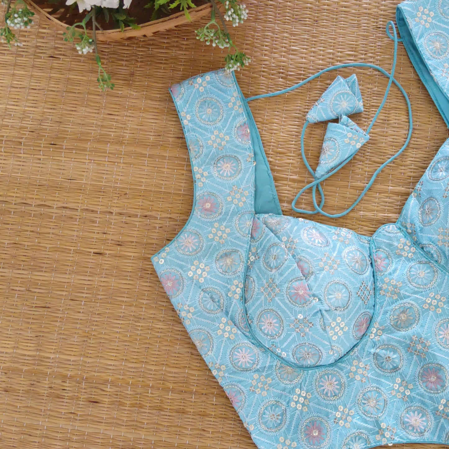 Pastel Blue Corset Blouse