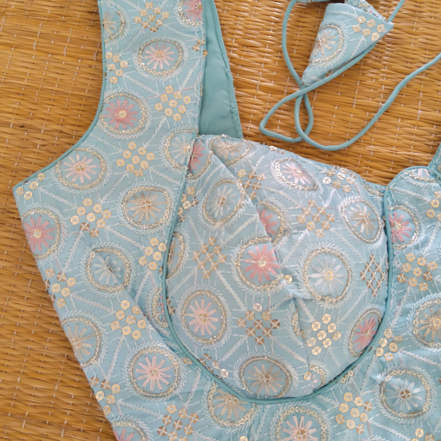 Pastel Blue Corset Blouse