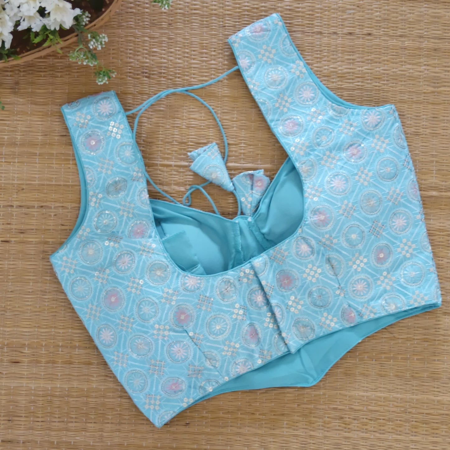 Pastel Blue Corset Blouse