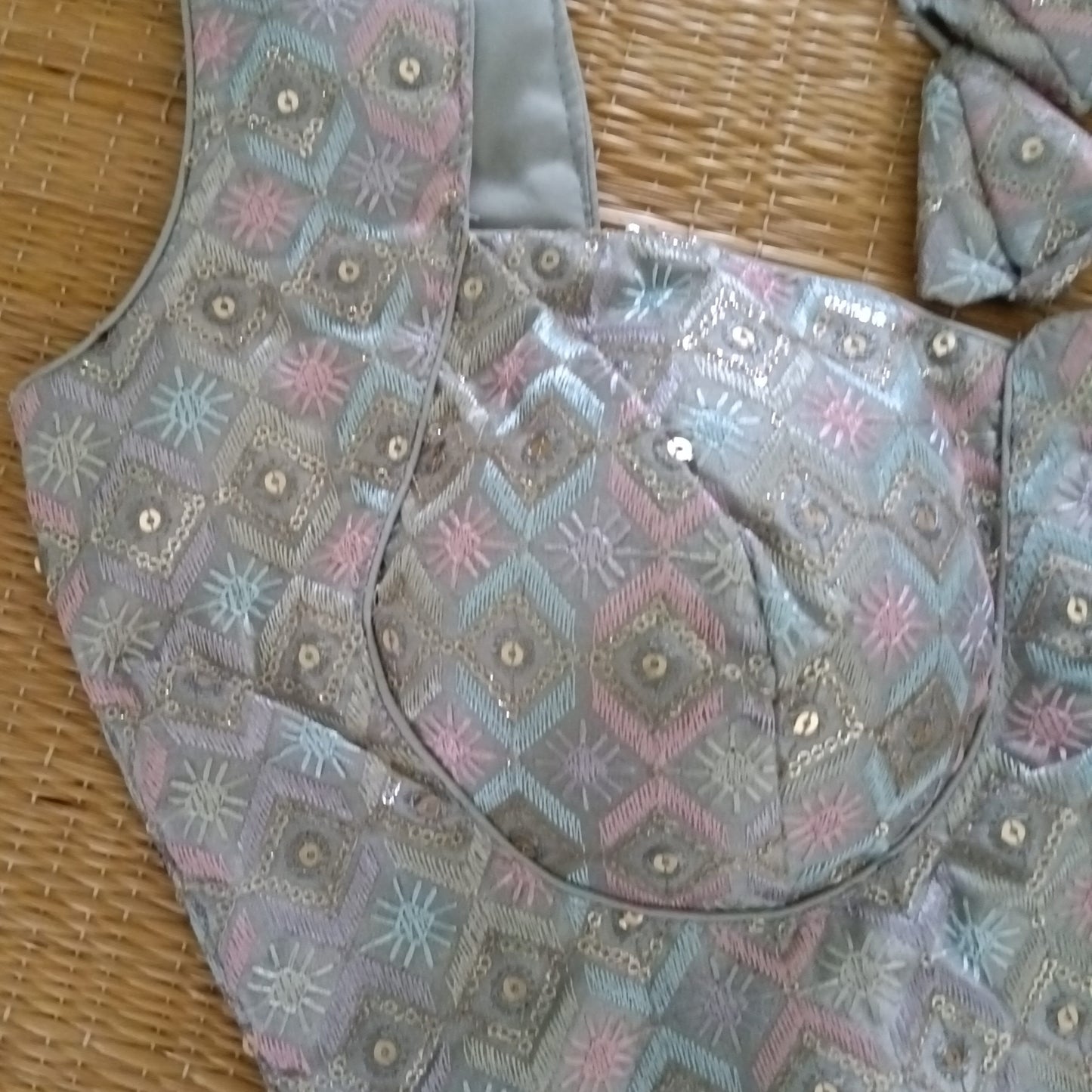 Pastel Grey Corset Blouse