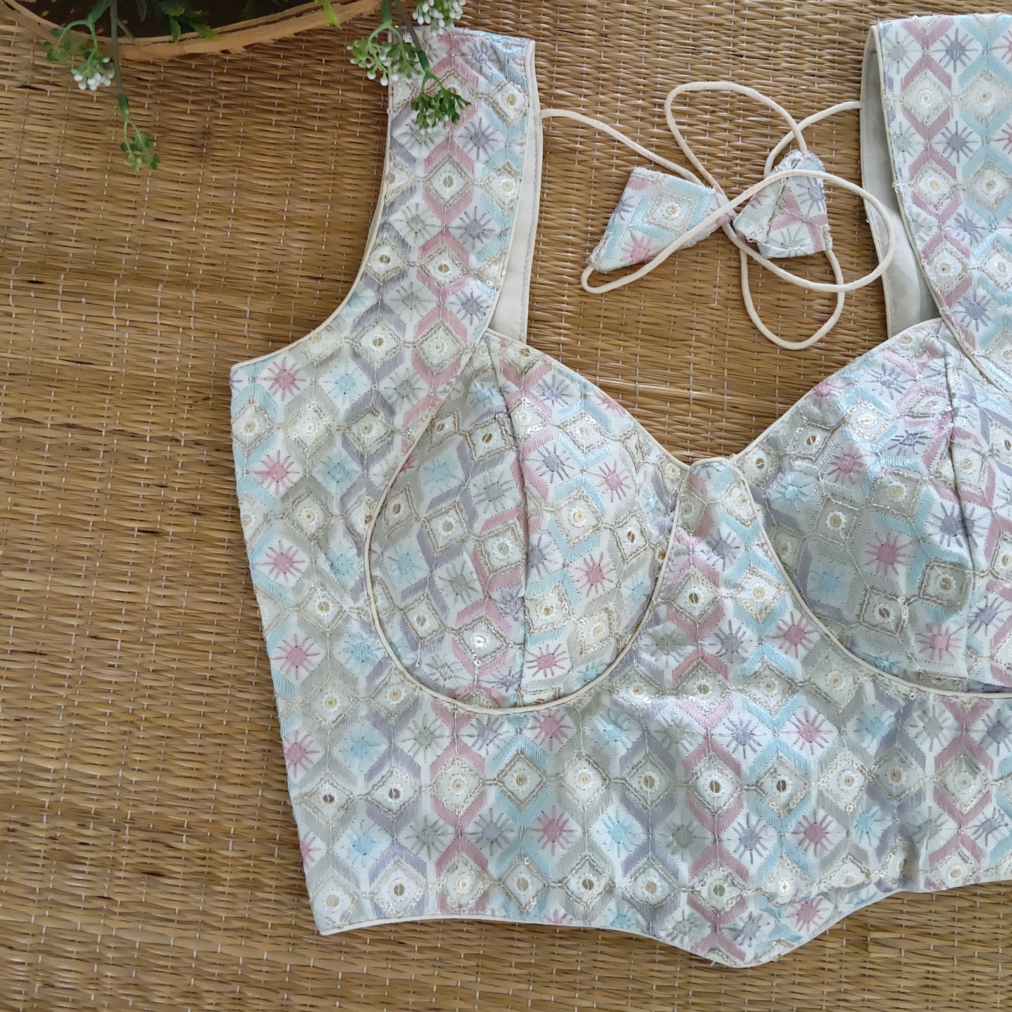 Pastel White Corset Blouse