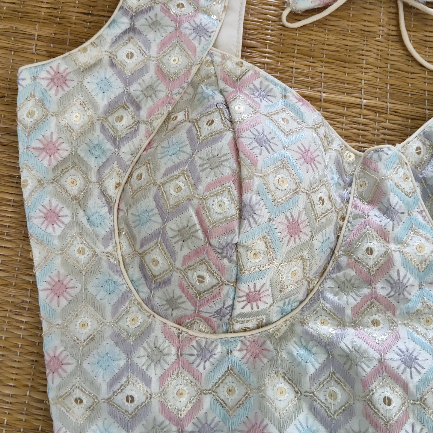 Pastel White Corset Blouse