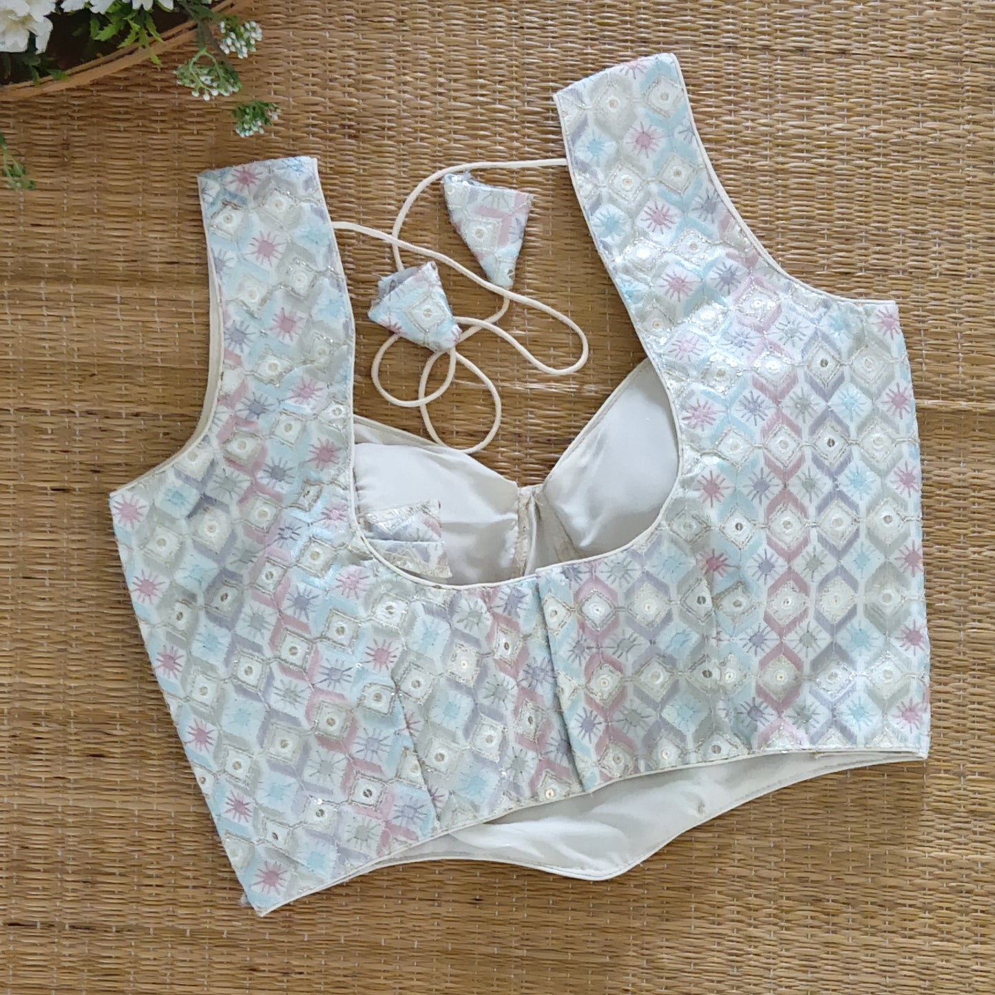Pastel White Corset Blouse