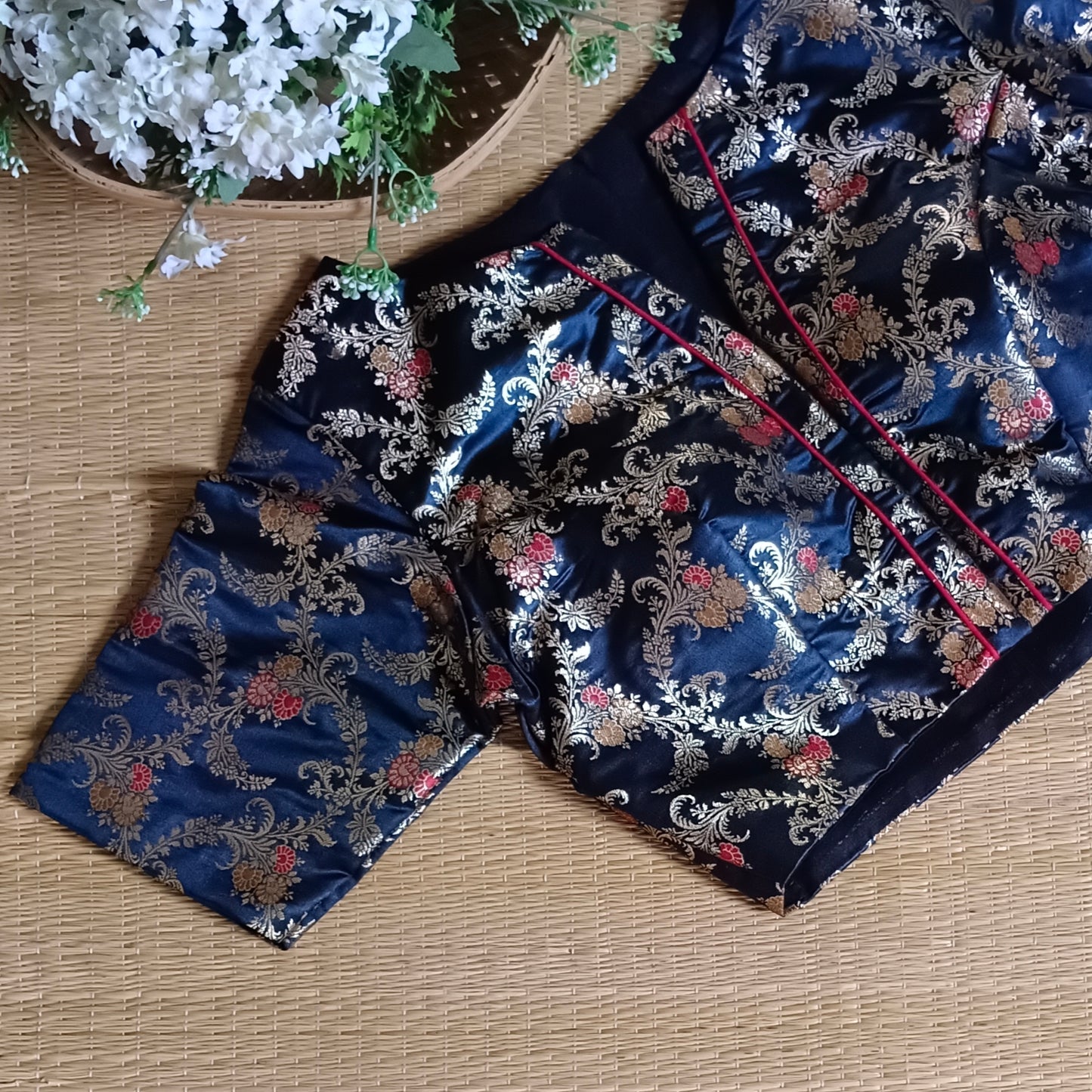 Black Banarasi Silk Blouse