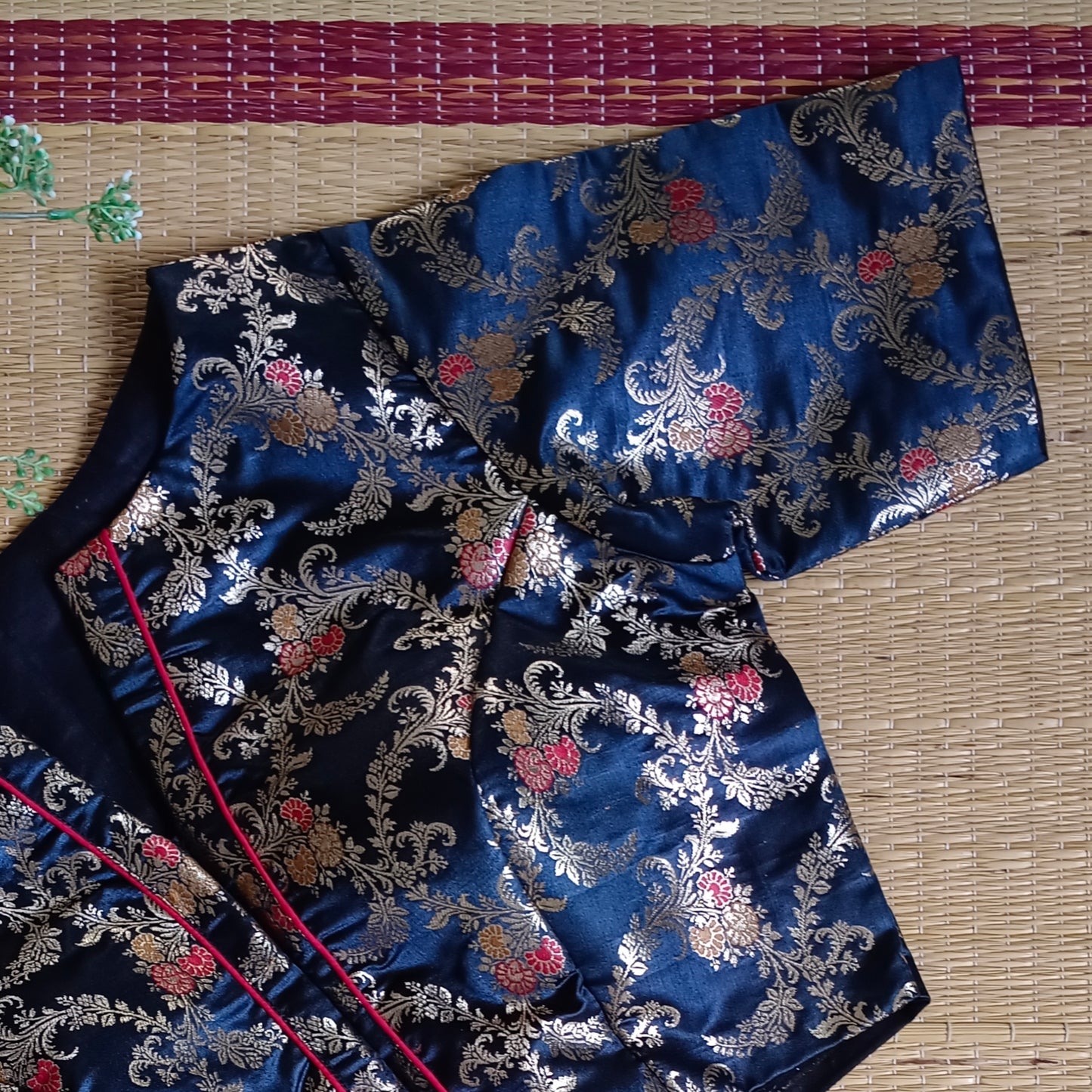 Black Banarasi Silk Blouse