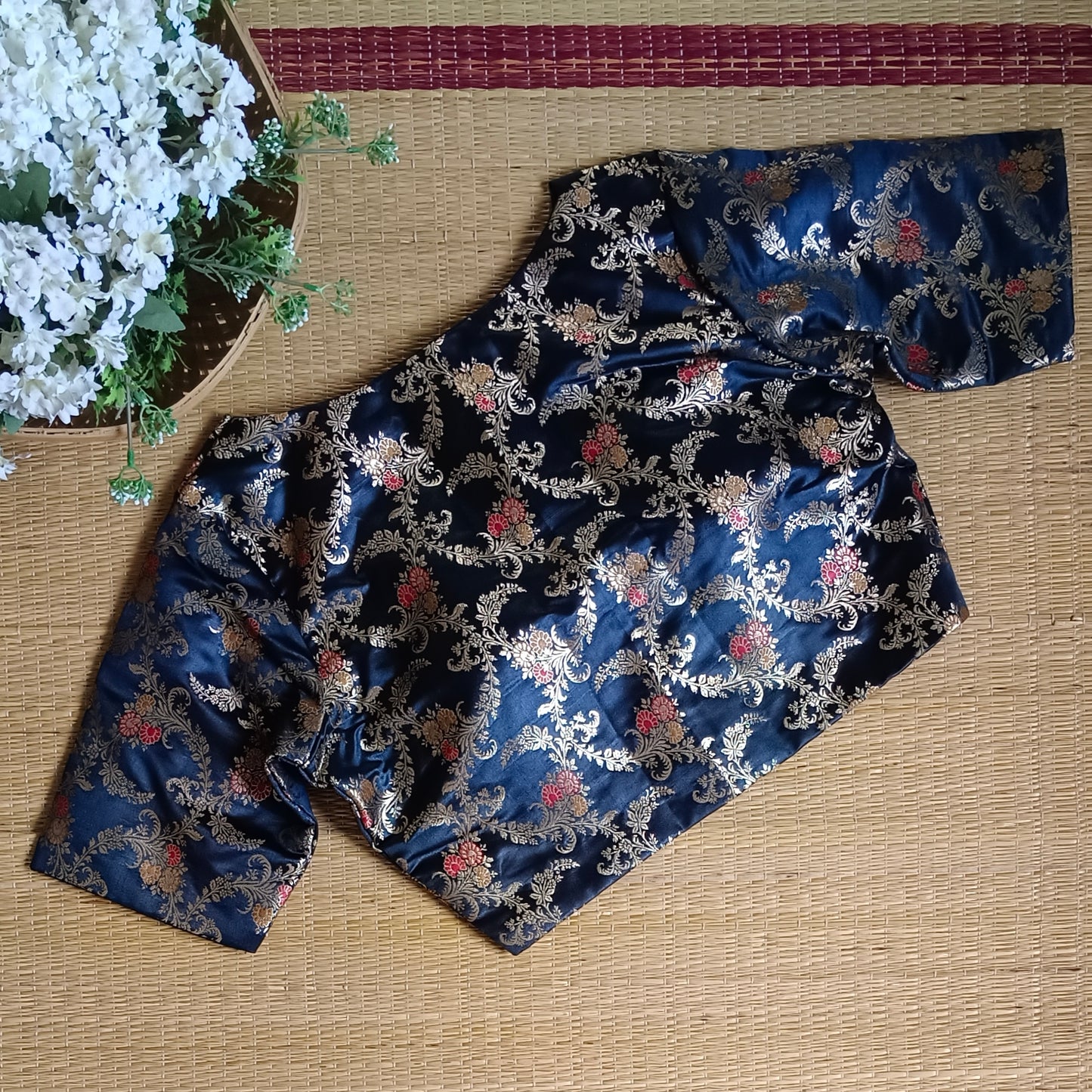 Black Banarasi Silk Blouse