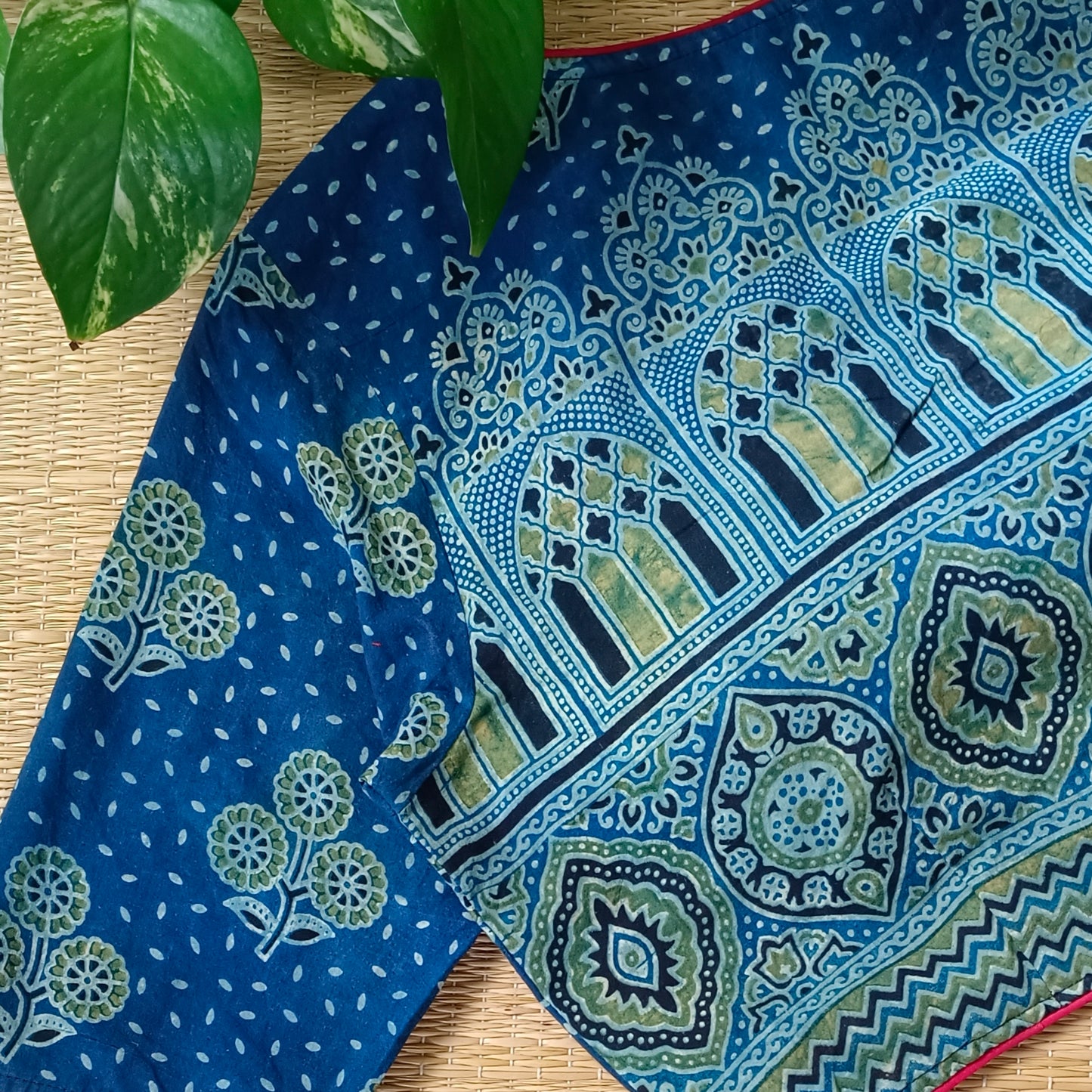 Blue Ajrak Cotton Blouse