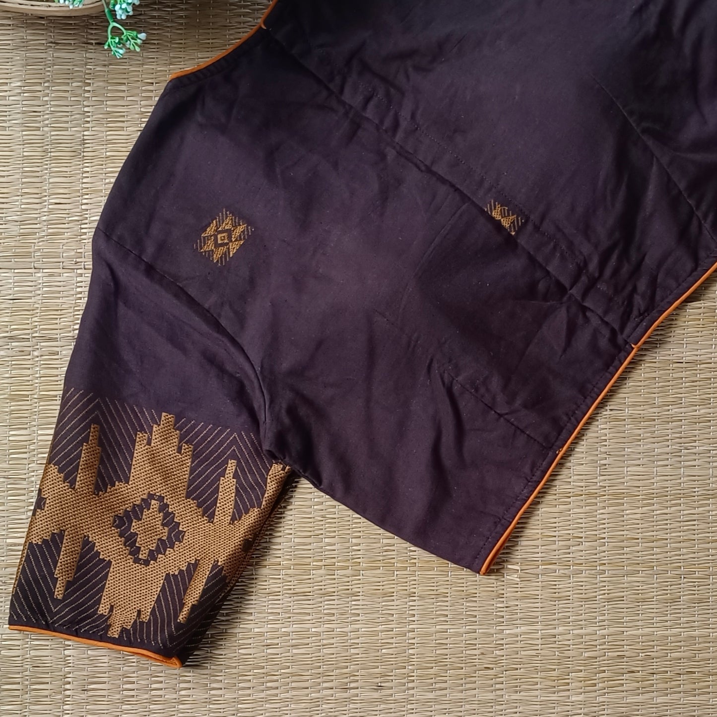 Brown Jamdani Cotton Blouse