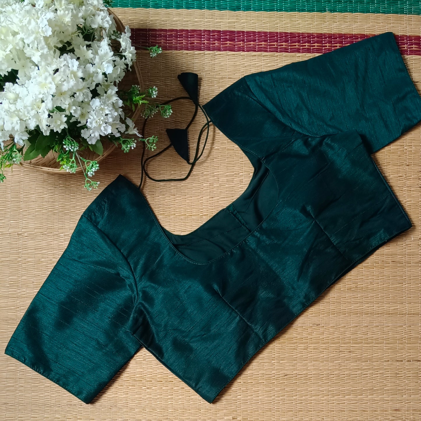Classic Plain Bottle Green Shade Blouse