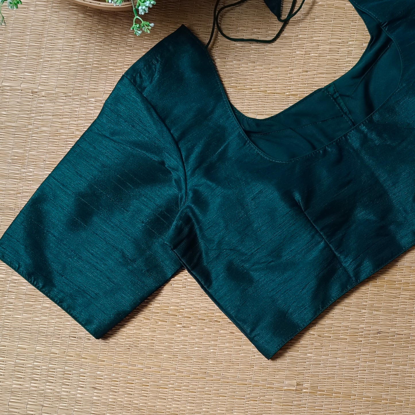Classic Plain Bottle Green Shade Blouse