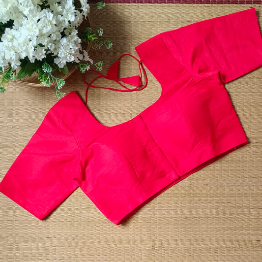Classic Plain Cherry Red Blouse