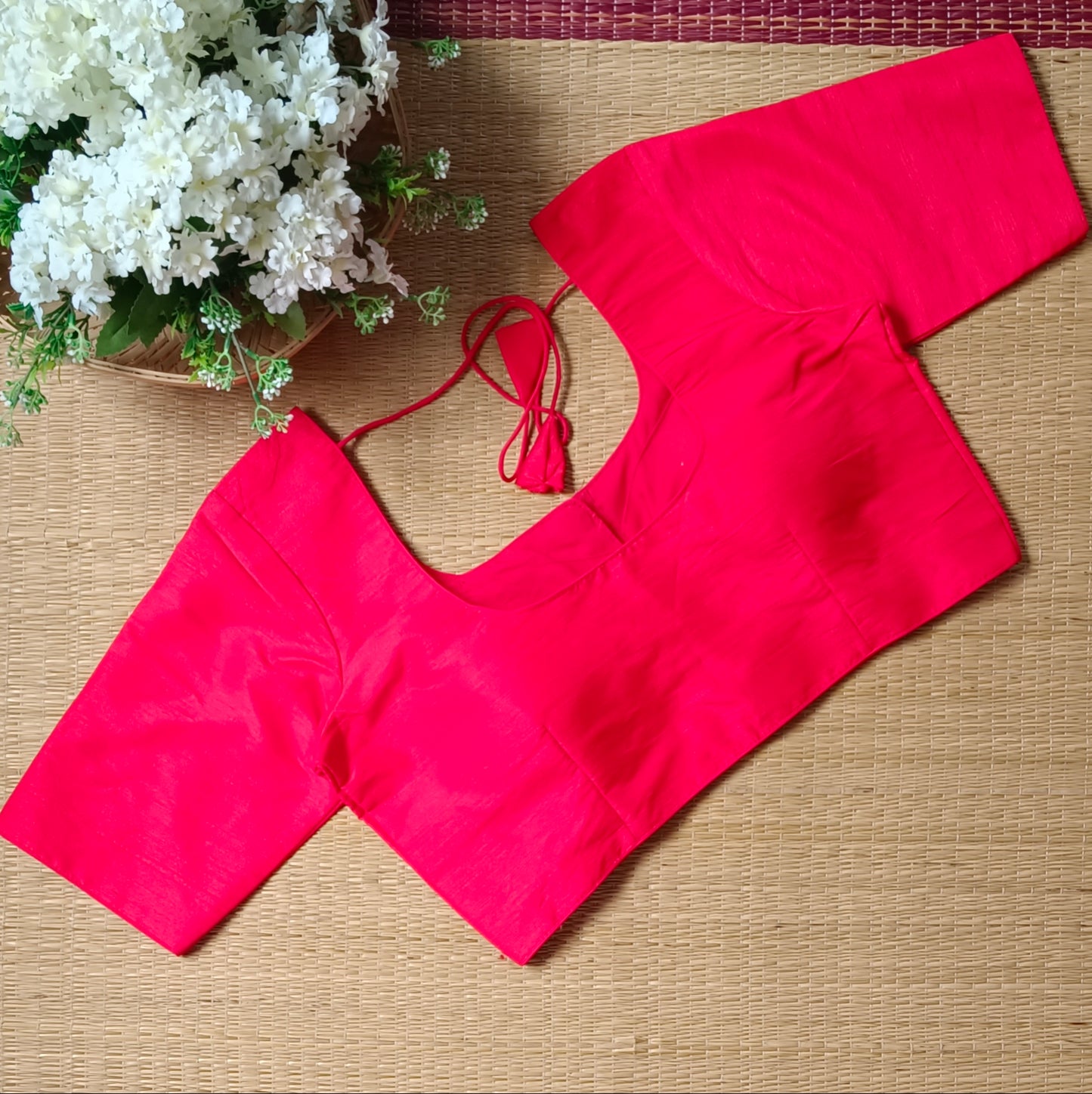 Classic Plain Cherry Red Shade Blouse