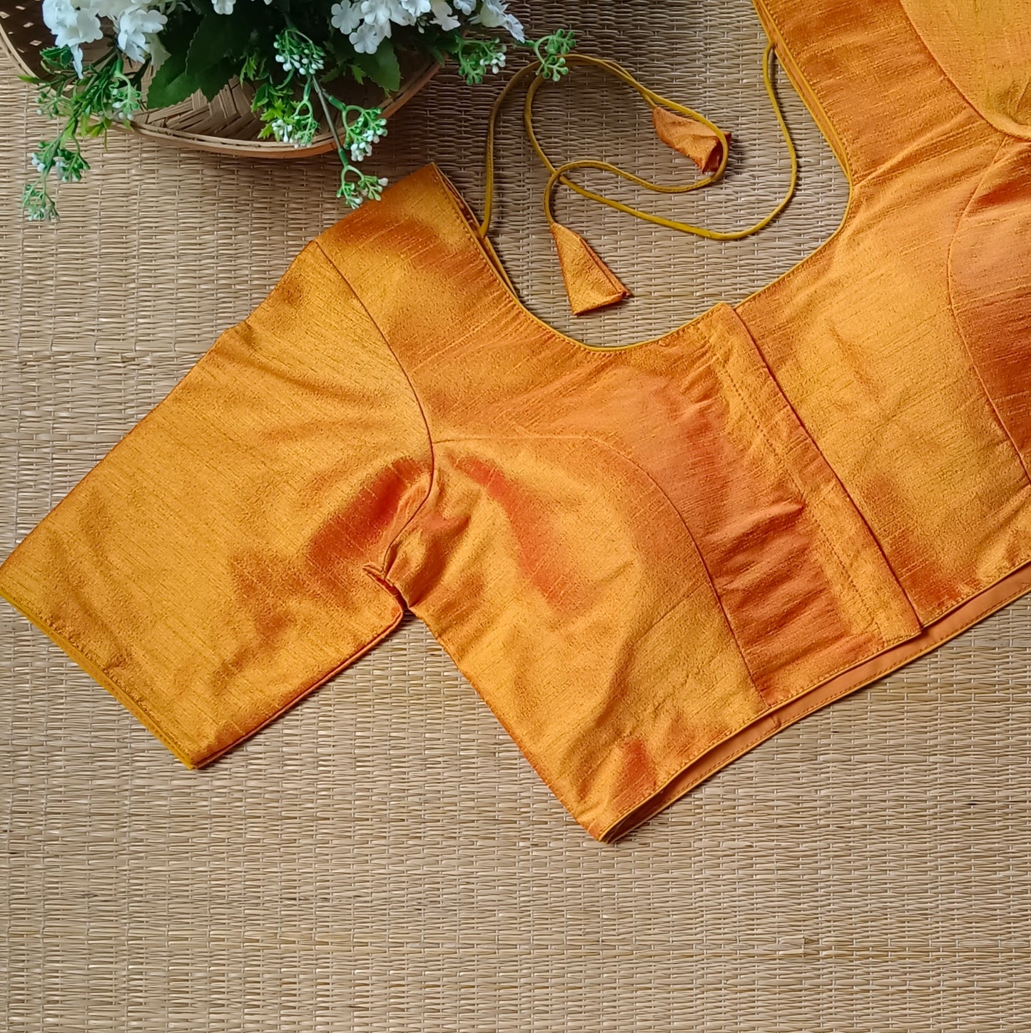 Classic Plain Yellow Dual Shade Blouse
