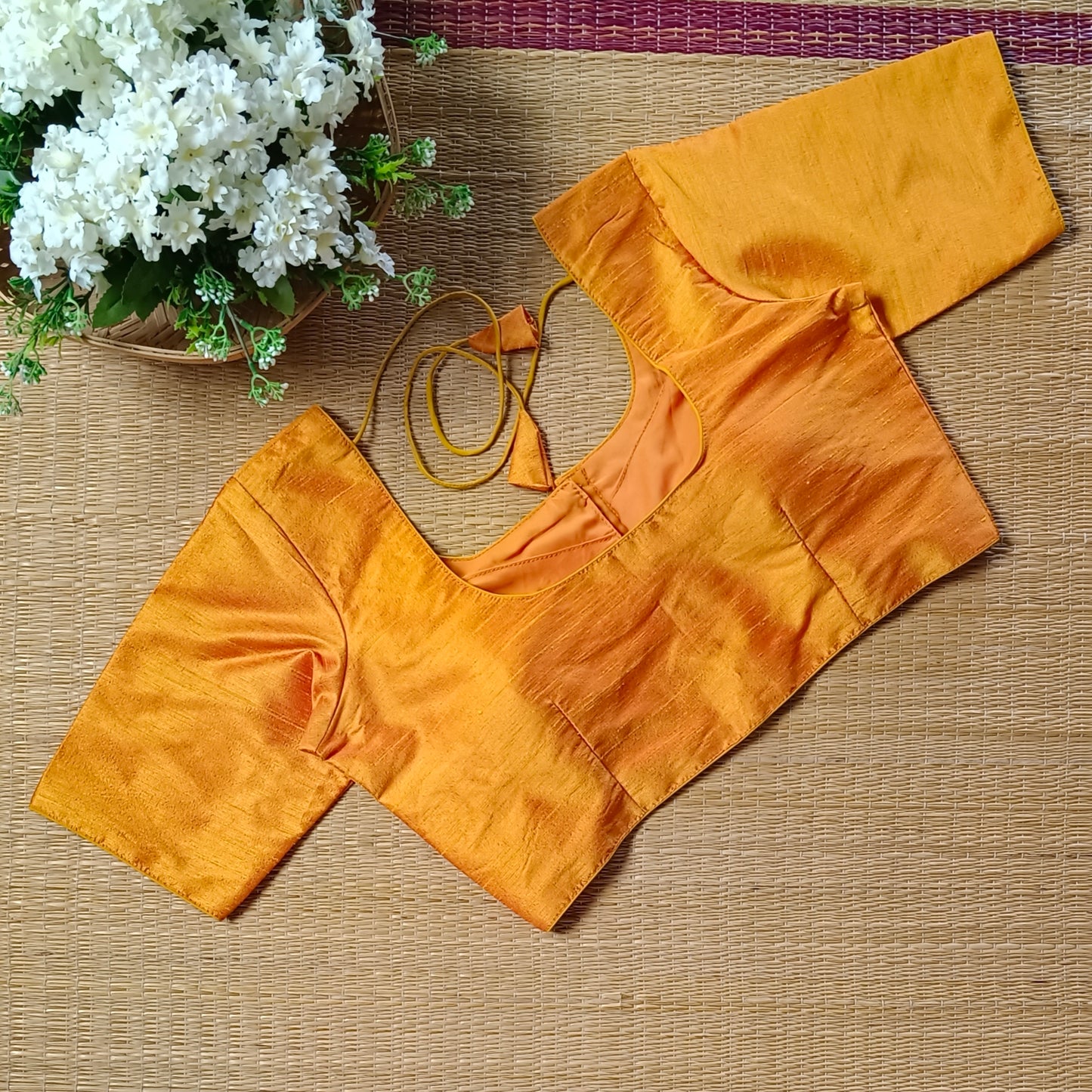 Classic Plain Yellow Dual Shade Blouse