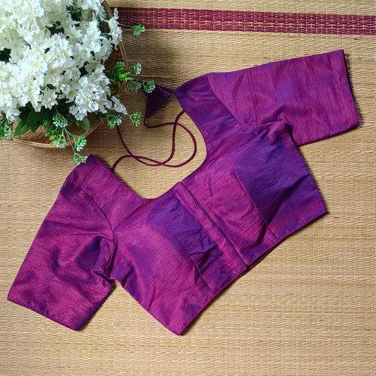Classic Plain Dark Magenta Blouse