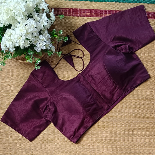Classic Plain Wine  Blouse