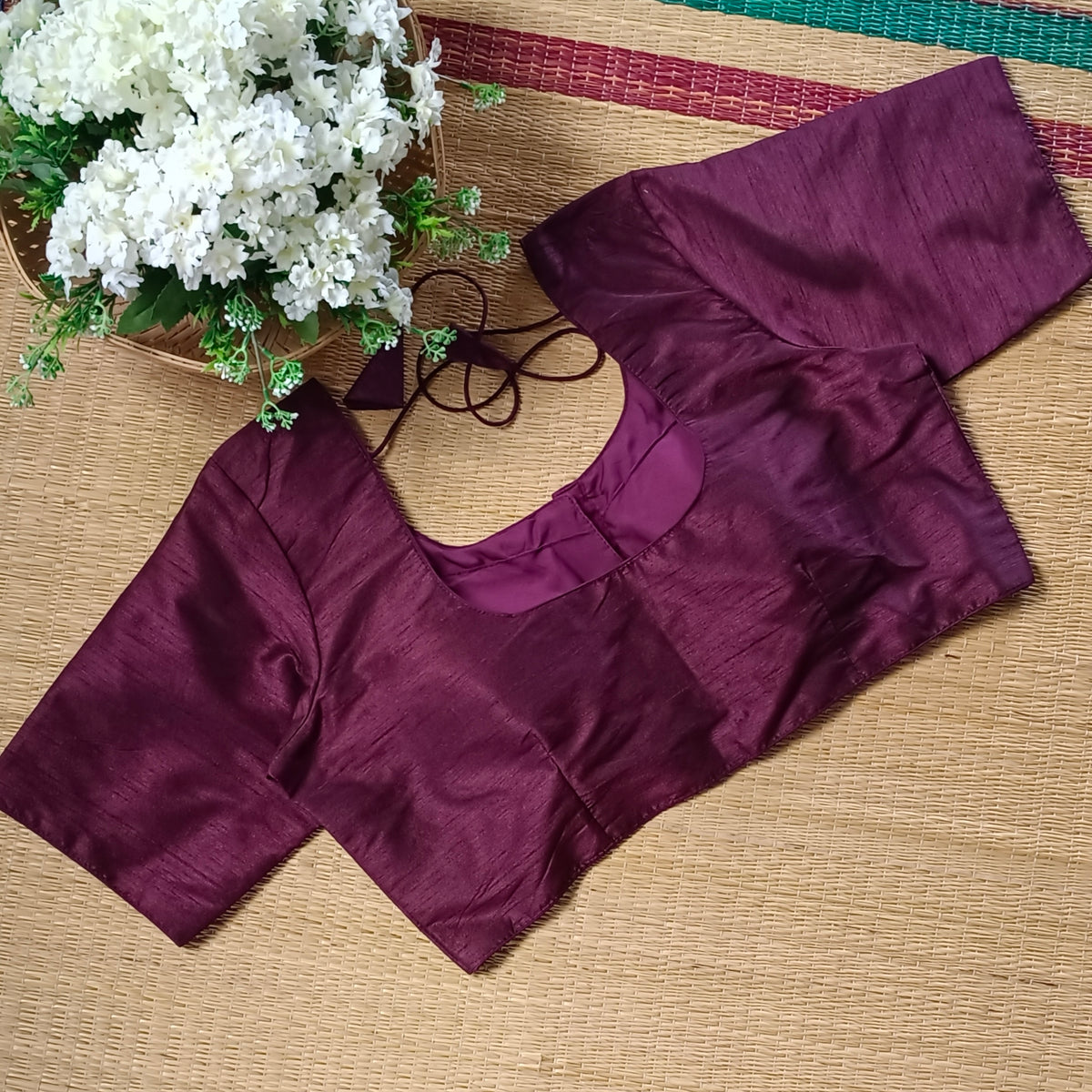 Classic Plain Wine  Blouse