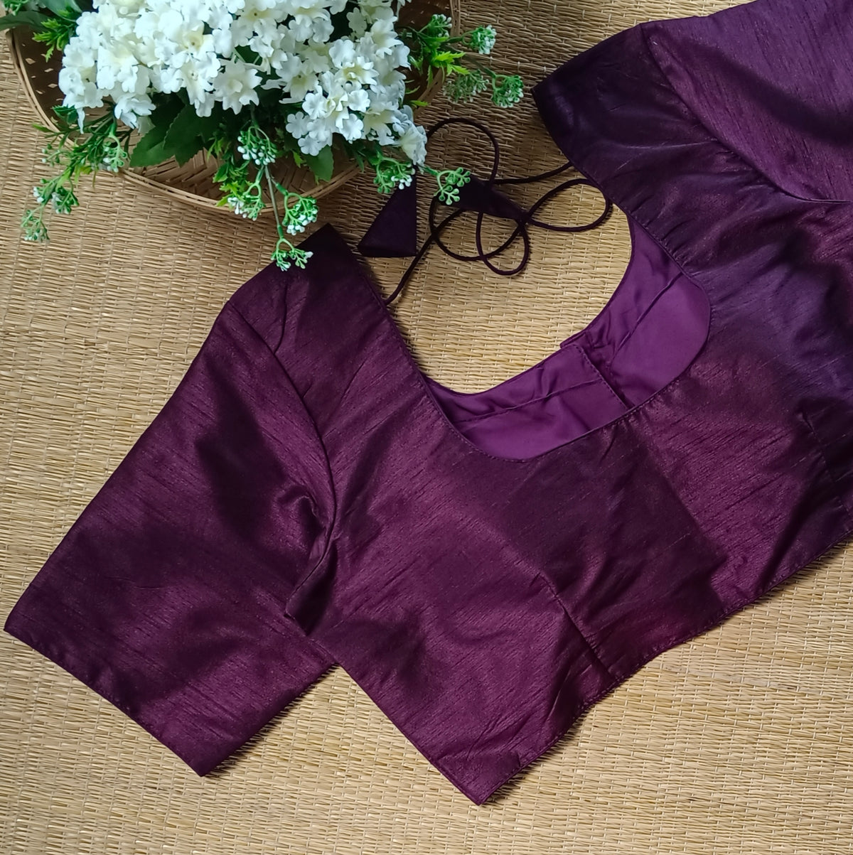Classic Plain Wine  Blouse