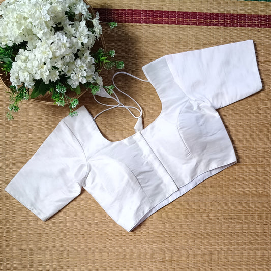 Classic Plain White Blouse