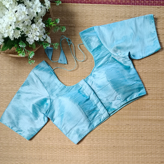 Classic Plain Light Blue Blouse