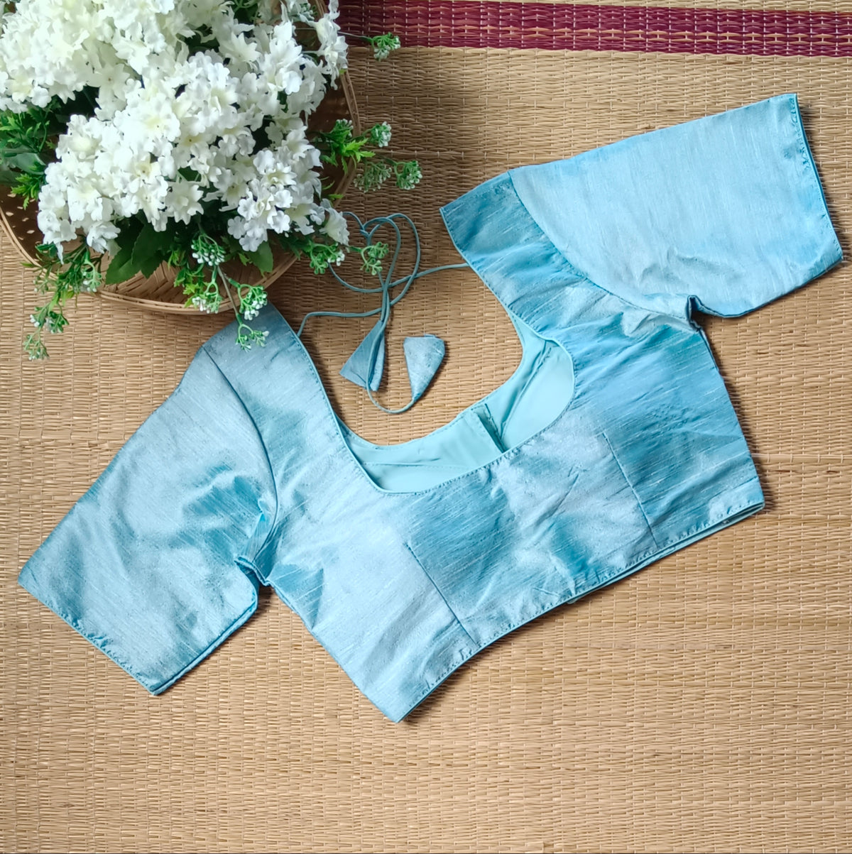 Classic Plain Light Blue Blouse