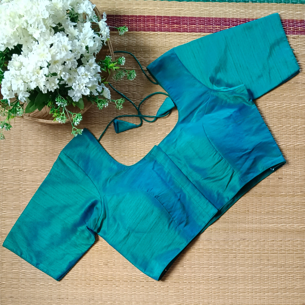 Classic Plain Peacock Blue Blouse