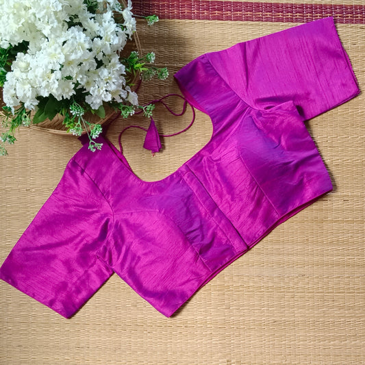 Classic Plain Dark Pink  Blouse