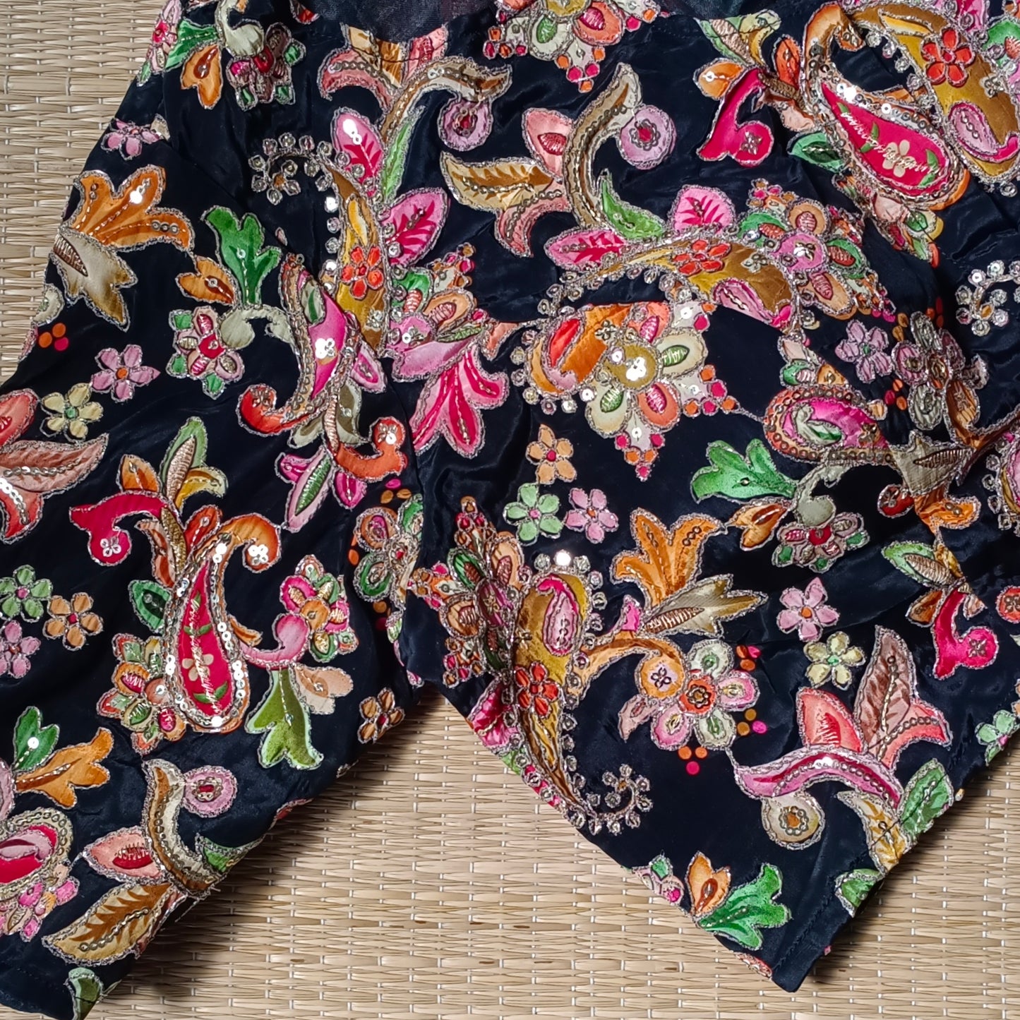 Black crepe code work blouse - Elbow sleeves