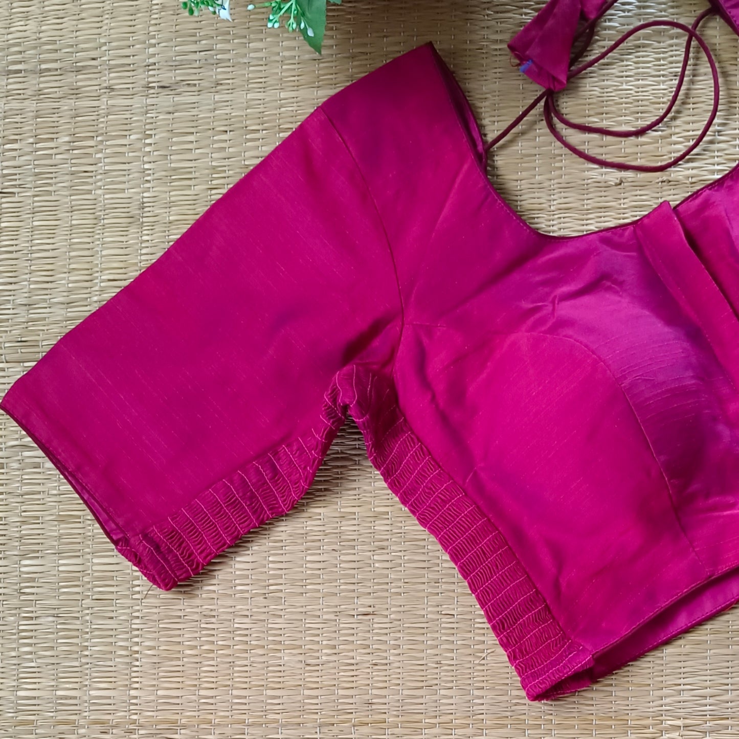 Classic Maroonish Red plain flexi fit blouse