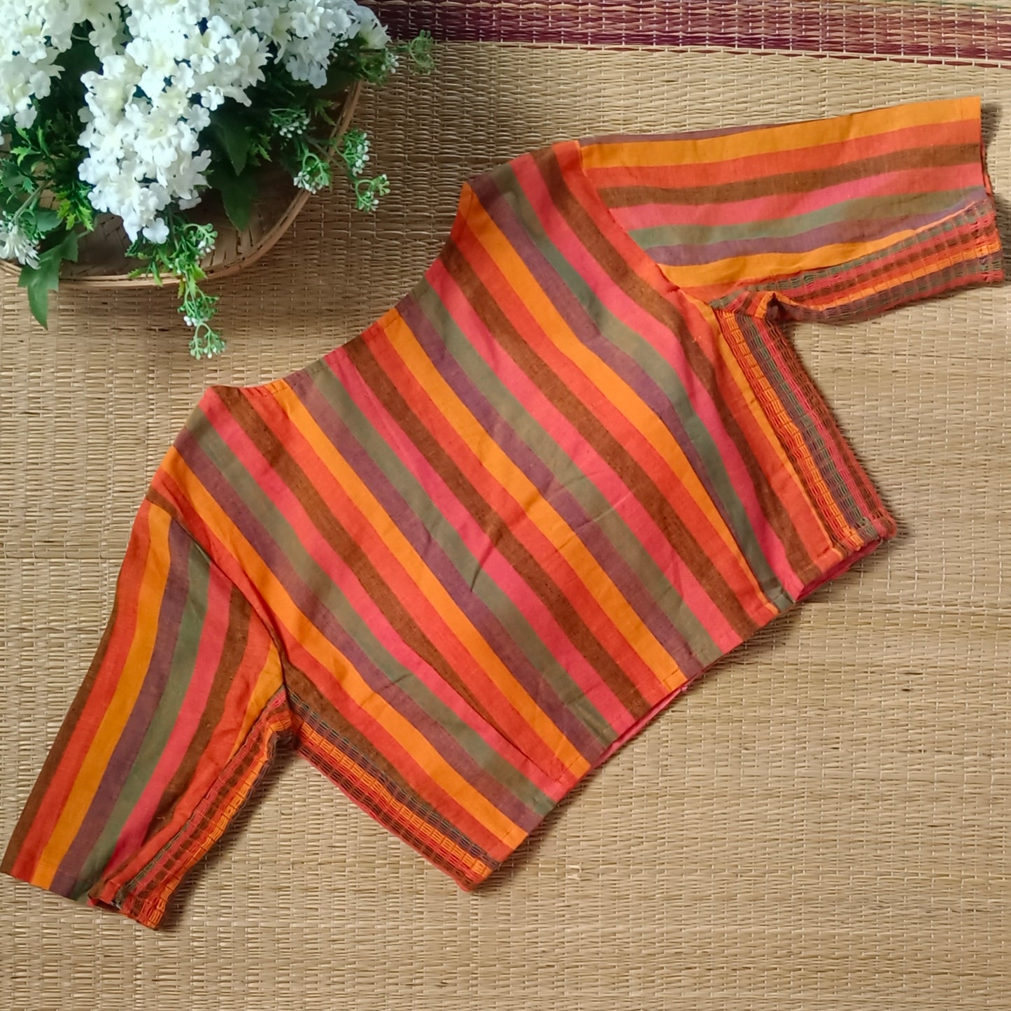 Multicolor flexi fit blouse 1